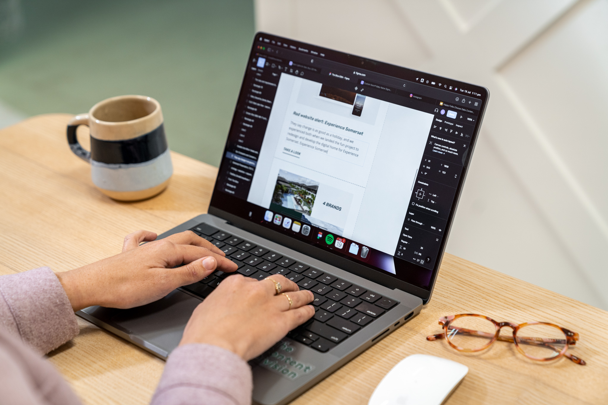 Person typing on laptop